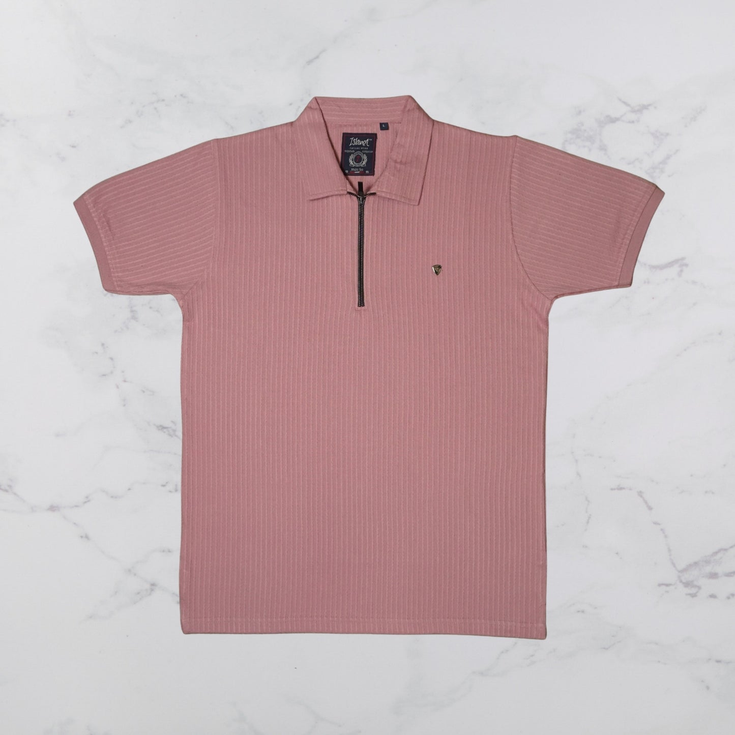KAMDAR Men's Short Sleeve T-shirt Jacquard Material 5 Colour - Thicker & Breathable