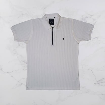 KAMDAR Men's Short Sleeve T-shirt Jacquard Material 5 Colour - Thicker & Breathable