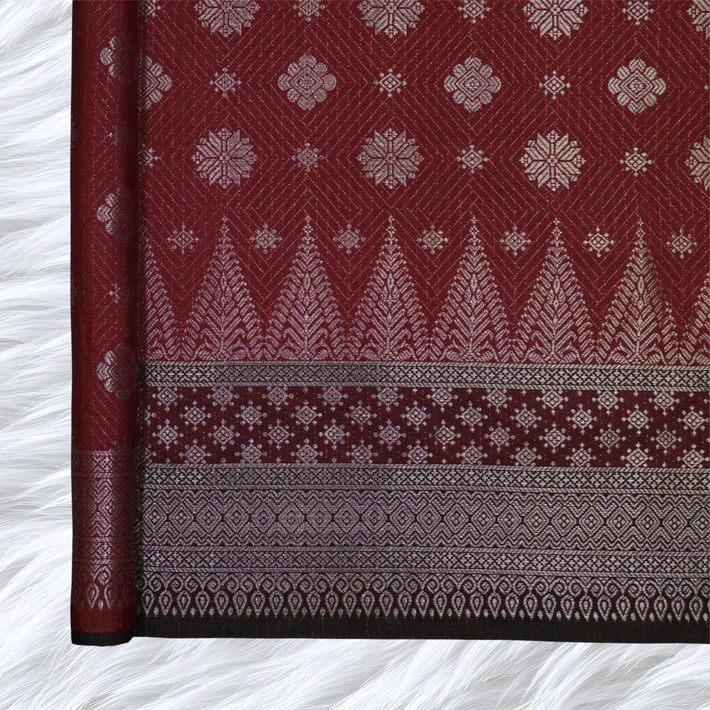 KAMDAR Songket Metallic Bidang 44" Open Meter (Kain Ela) - Ironless & Tak Jarang