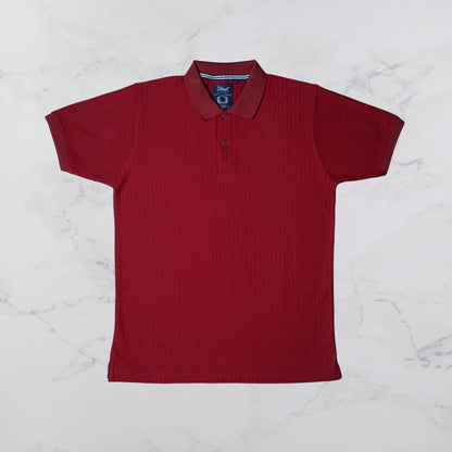 KAMDAR Men's Short Sleeve T-shirt Jacquard Material 5 Colour - Thicker & Breathable