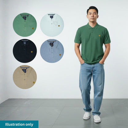 KAMDAR Men's Short Sleeve T-shirt Jacquard Material 5 Colour - Thicker & Breathable
