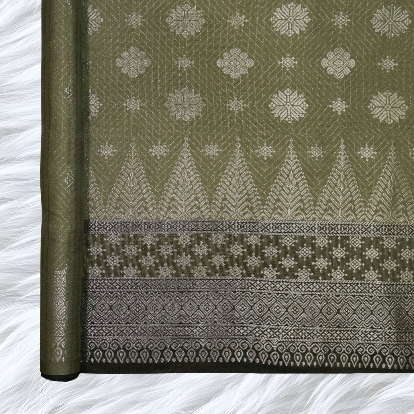 KAMDAR Songket Metallic Bidang 44" Open Meter (Kain Ela) - Ironless & Tak Jarang