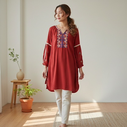 KAMDAR Ladies Blouse - Ironless & Tak Jarang | Suitable for Office and Formal Dressup