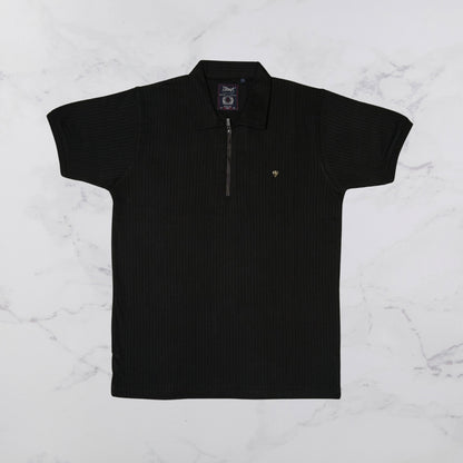 KAMDAR Men's Short Sleeve T-shirt Jacquard Material 5 Colour - Thicker & Breathable