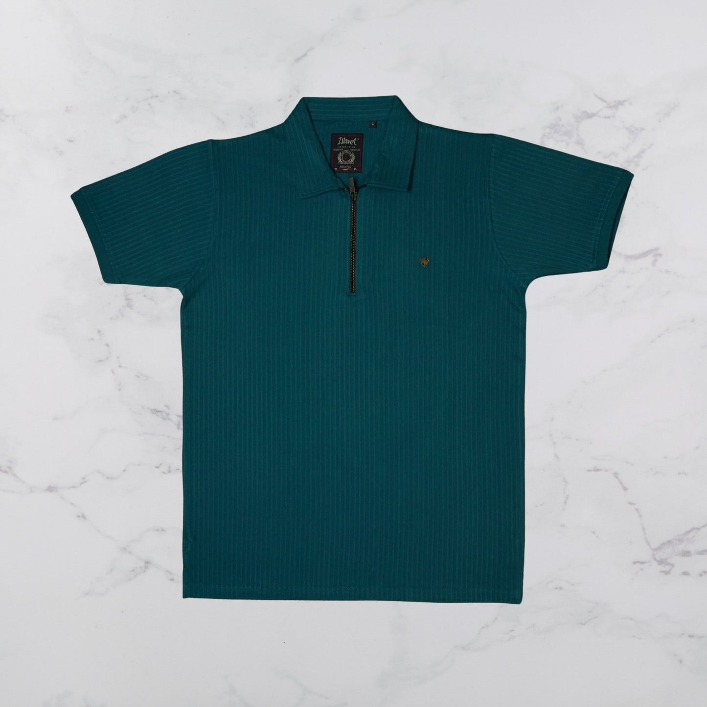 KAMDAR Men's Short Sleeve T-shirt Jacquard Material 5 Colour - Thicker & Breathable