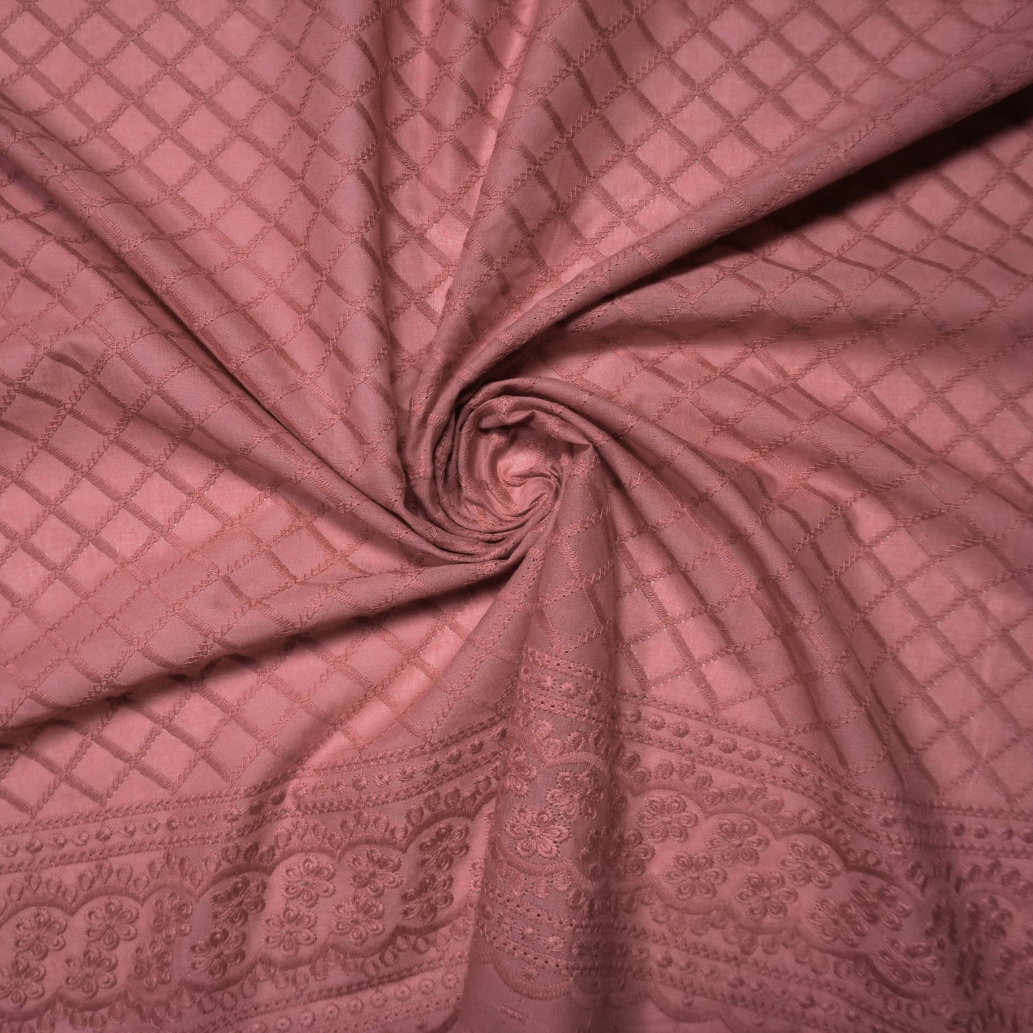 KAMDAR Cotton Cambric Embroidery Elora 60S Bidang 44" Open Meter (Kain Ela) - Texture & Timbul