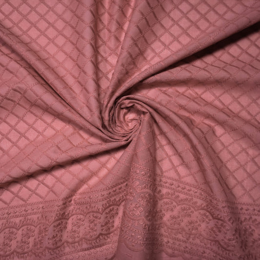 KAMDAR Cotton Cambric Embroidery Elora 60S Bidang 44" Open Meter (Kain Ela) - Texture & Timbul