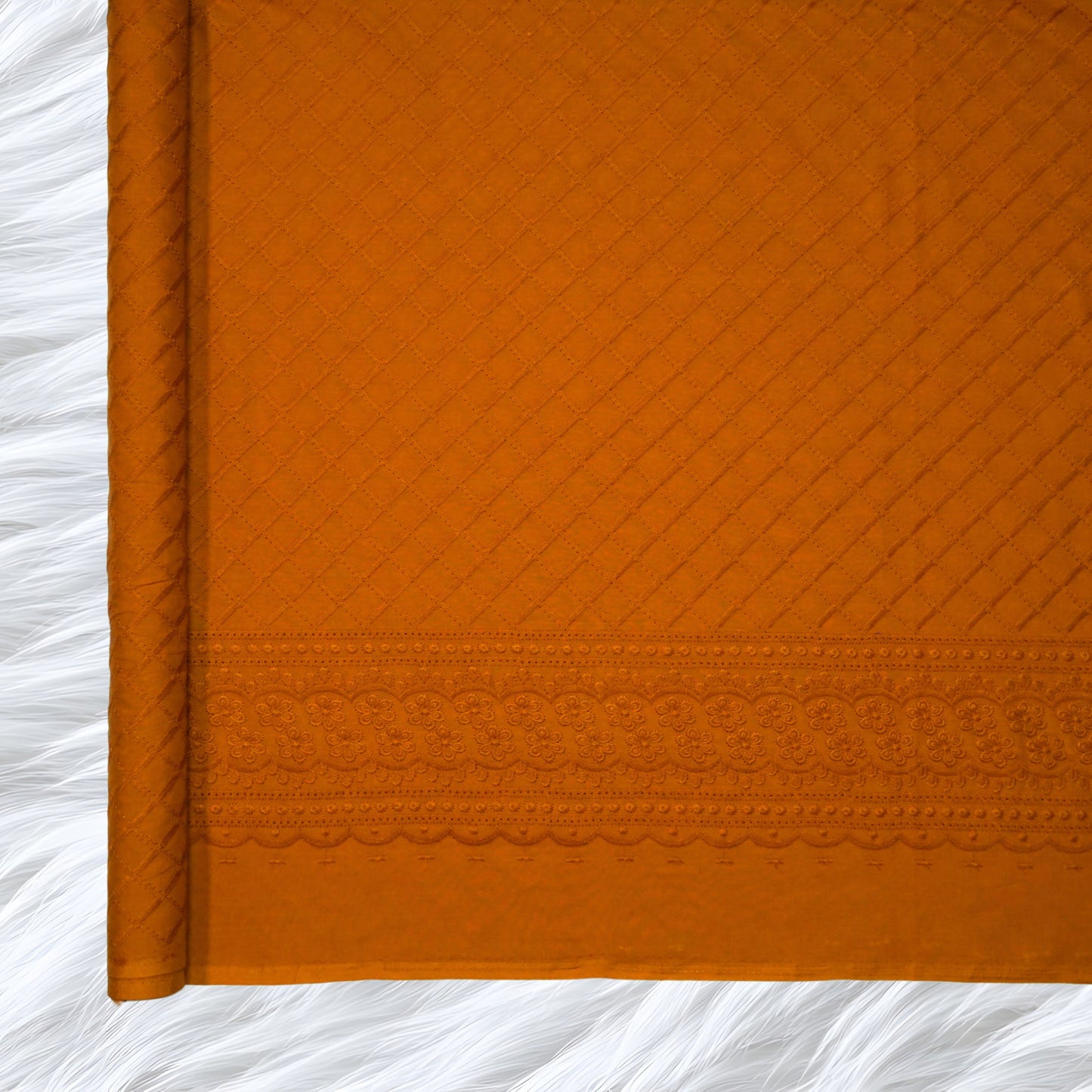 KAMDAR Cotton Cambric Embroidery Elora 60S Bidang 44" Open Meter (Kain Ela) - Texture & Timbul