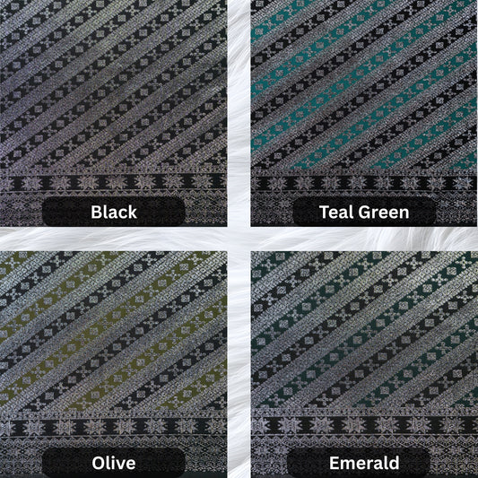 KAMDAR Songket Cempaka Metalic Bidang 44"  Open Meter (Kain Ela) - Ironless & Tak Jarang