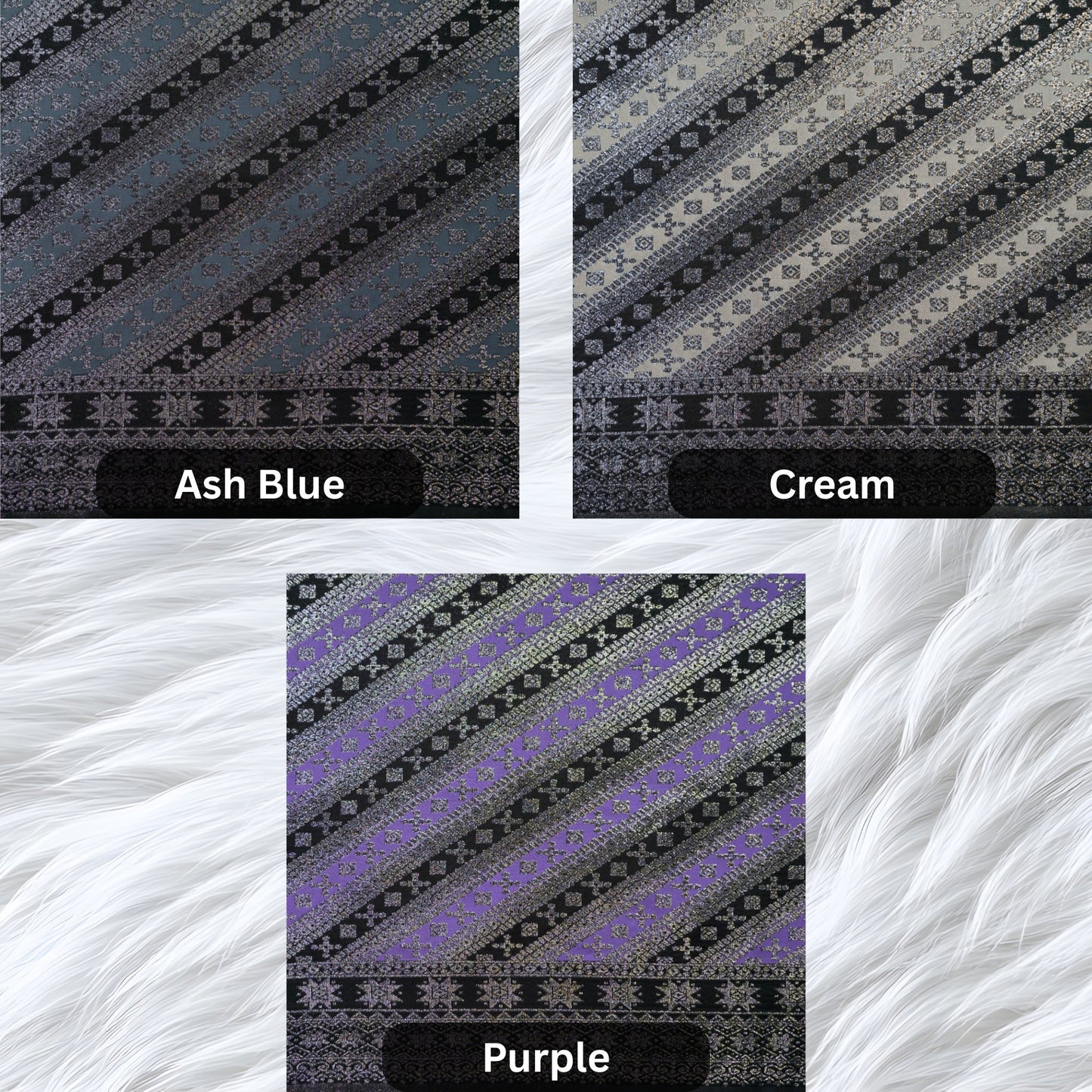 KAMDAR Songket Cempaka Metalic Bidang 44"  Open Meter (Kain Ela) - Ironless & Tak Jarang