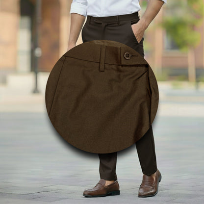 KAMDAR Men's Pants Formal Trouser Cash Card Material - Ironless, Thick & Heavy
