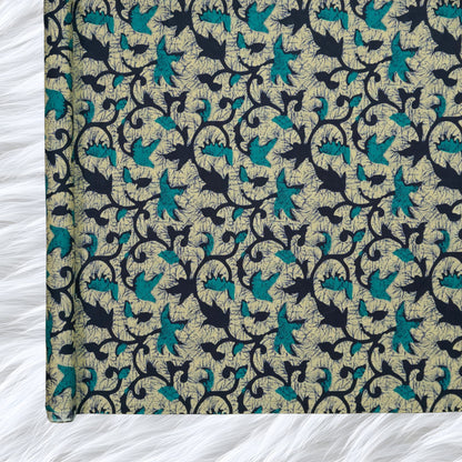 KAMDAR Batik Indigo Cambric Prints Bidang 44" Open Meter (Kain Ela) - 100% Cotton Fabric