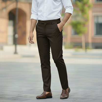 KAMDAR Men's Pants Formal Trouser Cash Card Material - Ironless, Thick & Heavy