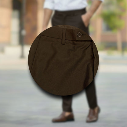 KAMDAR Men's Pants Formal Trouser Cash Card Material - Ironless, Thick & Heavy