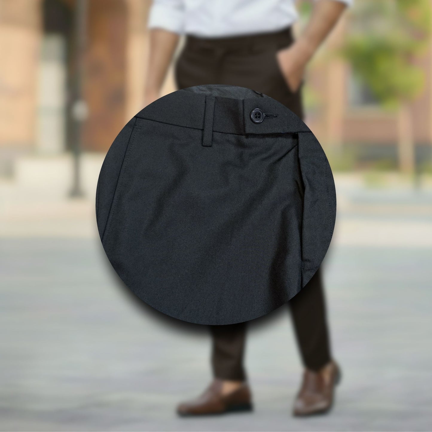 KAMDAR Men's Pants Formal Trouser Cash Card Material - Ironless, Thick & Heavy