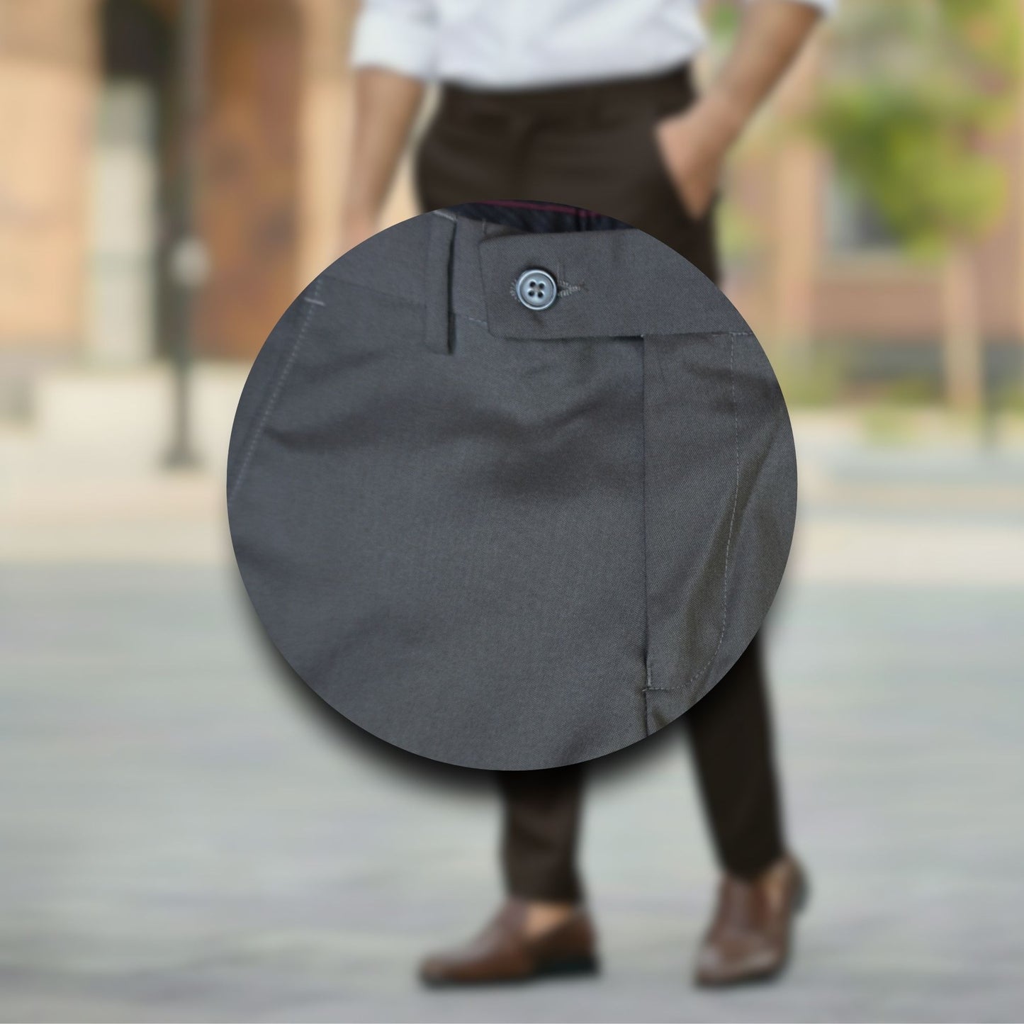 KAMDAR Men's Pants Formal Trouser Cash Card Material - Ironless, Thick & Heavy