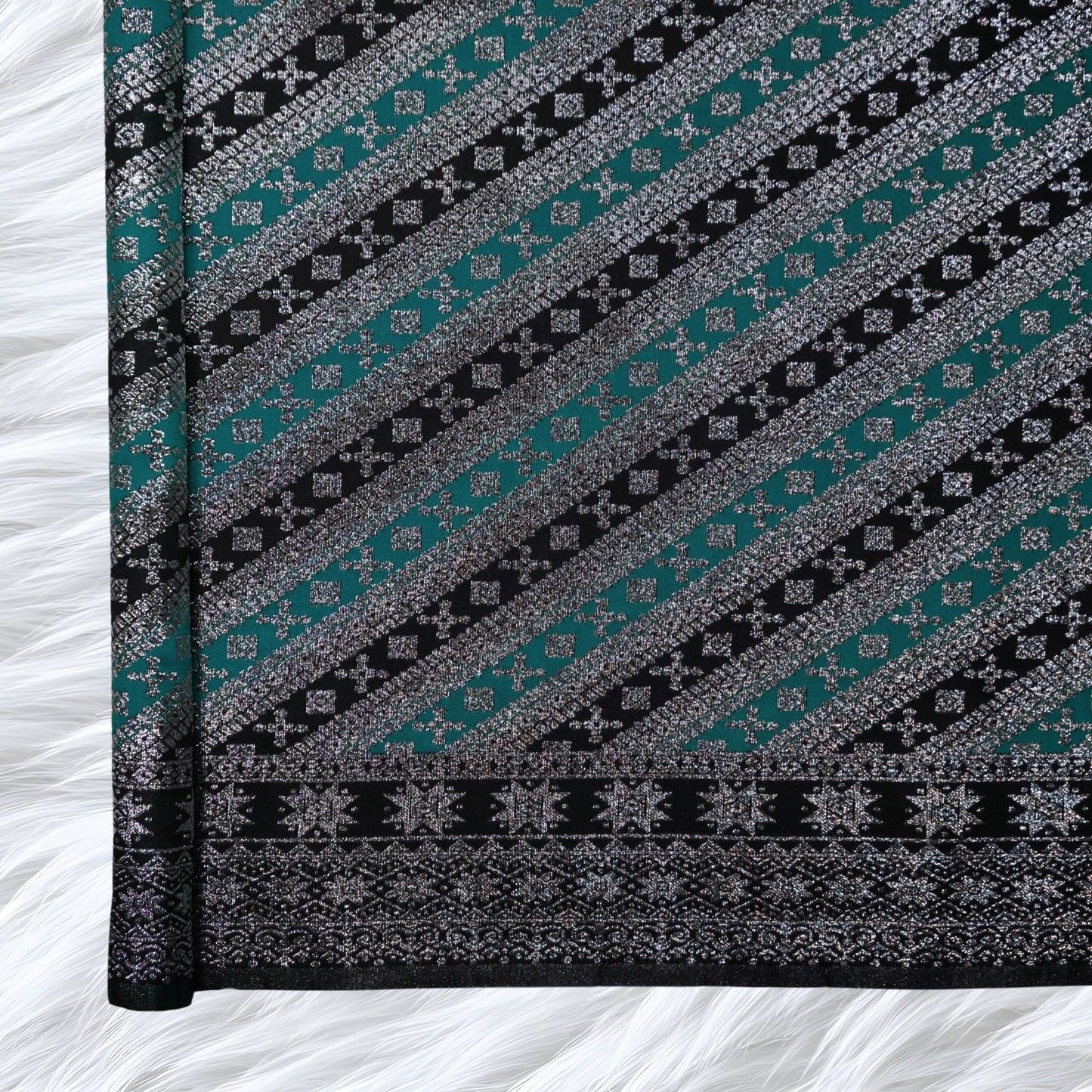 KAMDAR Songket Cempaka Metalic Bidang 44"  Open Meter (Kain Ela) - Ironless & Tak Jarang