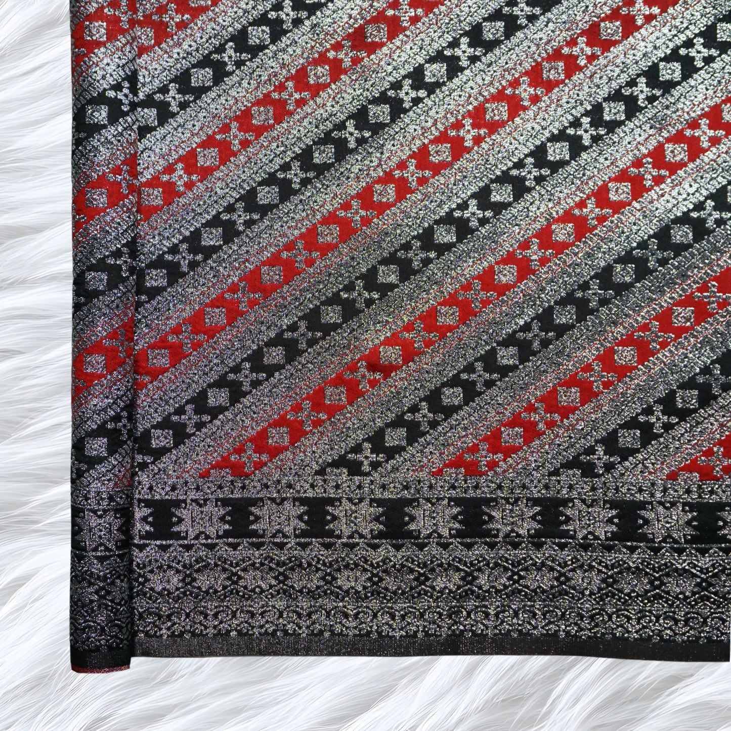 KAMDAR Songket Cempaka Metalic Bidang 44"  Open Meter (Kain Ela) - Ironless & Tak Jarang