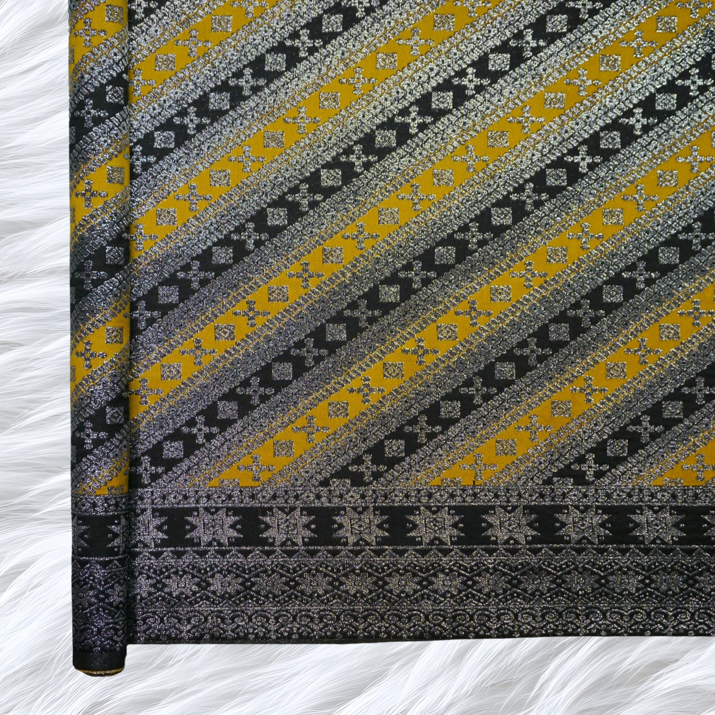 KAMDAR Songket Cempaka Metalic Bidang 44"  Open Meter (Kain Ela) - Ironless & Tak Jarang