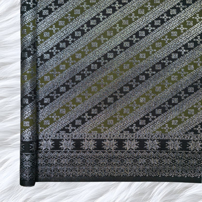 KAMDAR Songket Cempaka Metalic Bidang 44"  Open Meter (Kain Ela) - Ironless & Tak Jarang