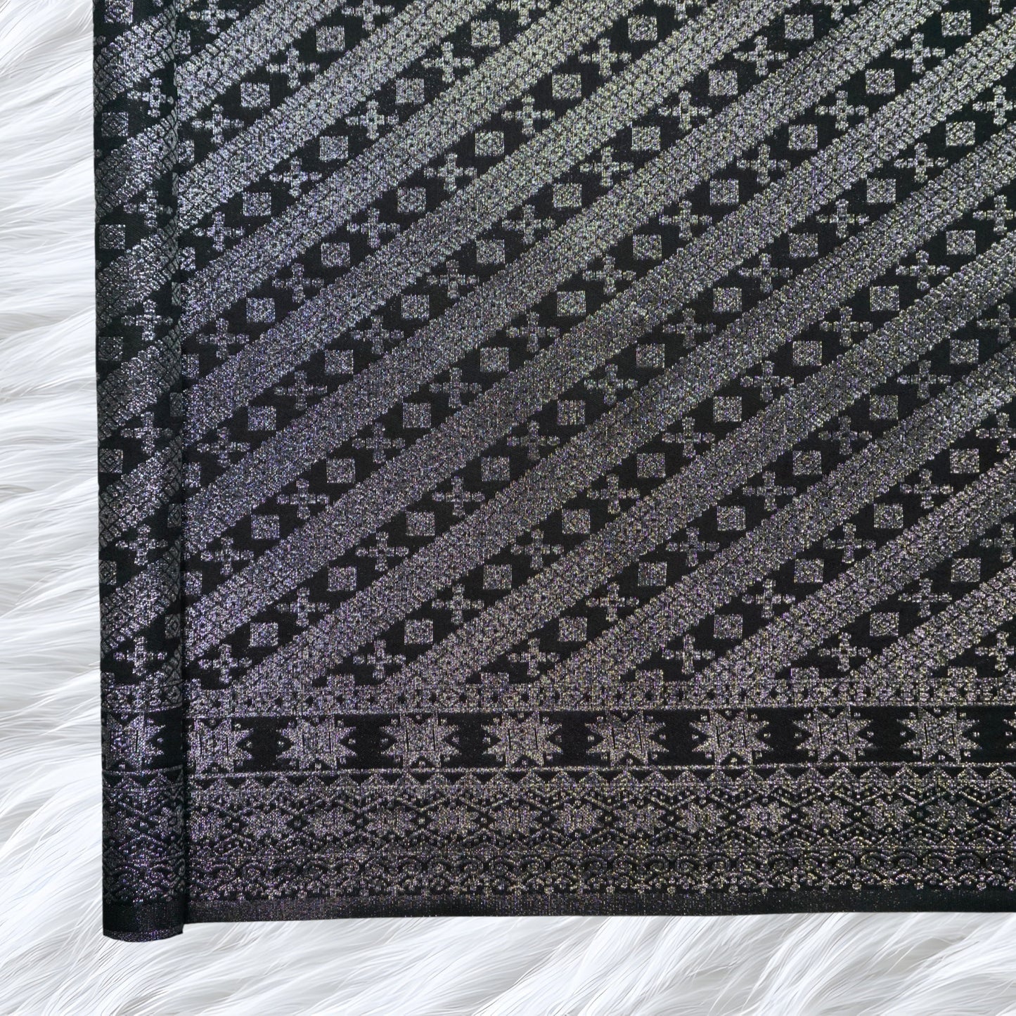 KAMDAR Songket Cempaka Metalic Bidang 44"  Open Meter (Kain Ela) - Ironless & Tak Jarang