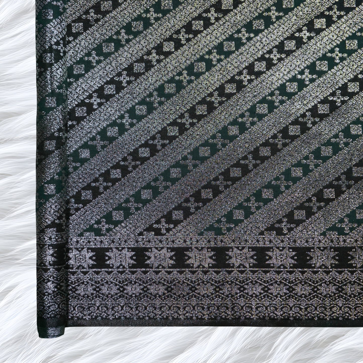 KAMDAR Songket Cempaka Metalic Bidang 44"  Open Meter (Kain Ela) - Ironless & Tak Jarang