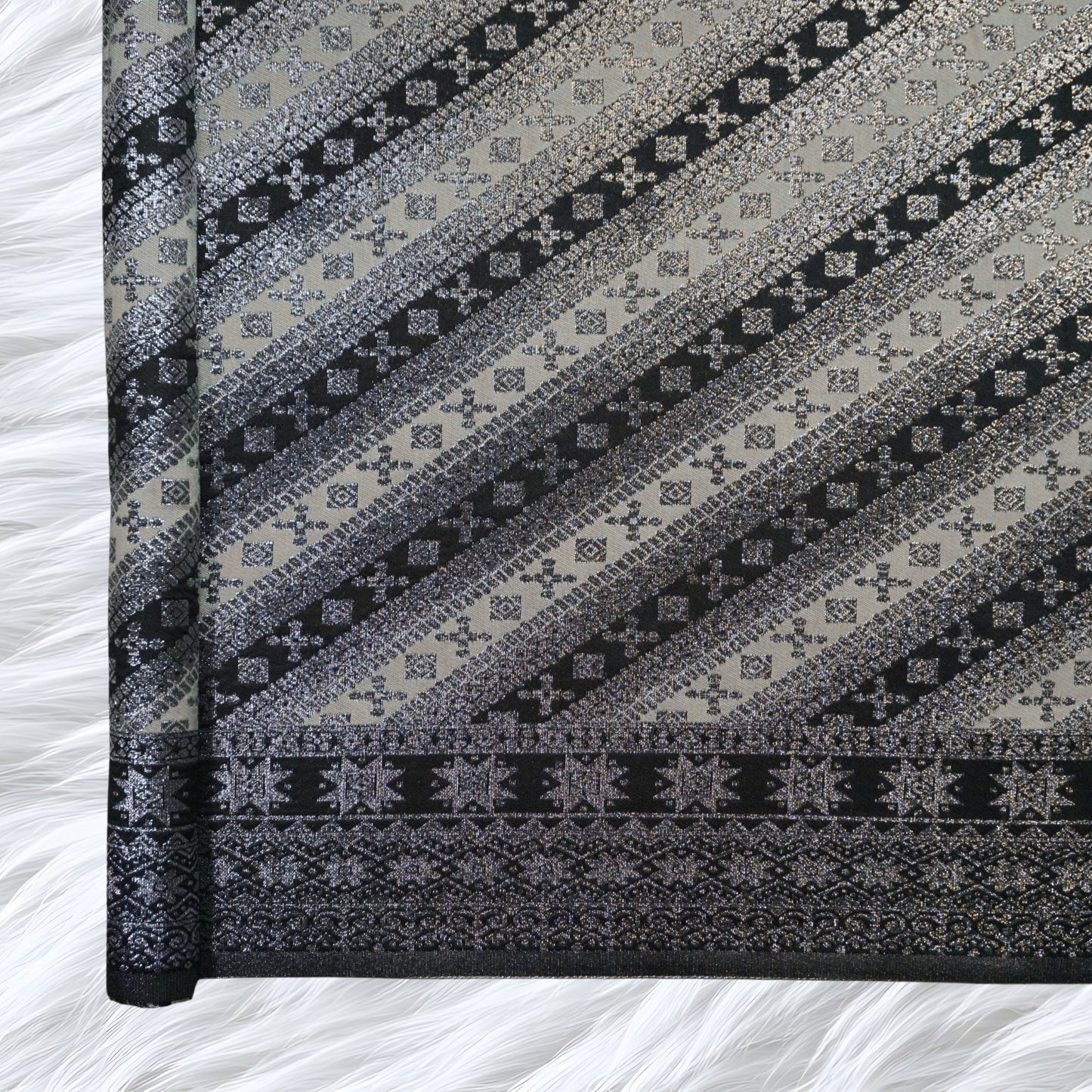 KAMDAR Songket Cempaka Metalic Bidang 44"  Open Meter (Kain Ela) - Ironless & Tak Jarang