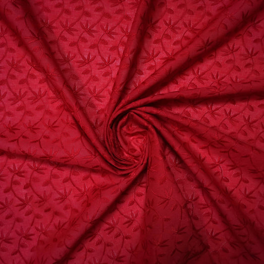 KAMDAR Cotton Cambric Embroidery Mawar 60S Bidang 44" Open Meter (Kain Ela) - Texture & Timbul