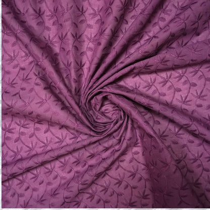 KAMDAR Cotton Cambric Embroidery Mawar 60S Bidang 44" Open Meter (Kain Ela) - Texture & Timbul