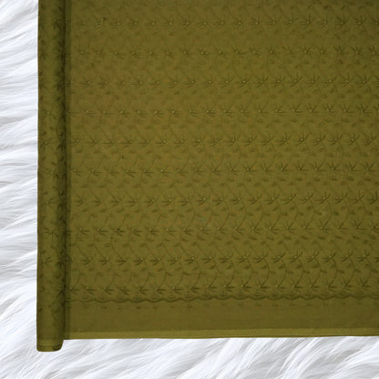 KAMDAR Cotton Cambric Embroidery Mawar 60S Bidang 44" Open Meter (Kain Ela) - Texture & Timbul