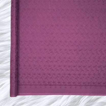 KAMDAR Cotton Cambric Embroidery Mawar 60S Bidang 44" Open Meter (Kain Ela) - Texture & Timbul