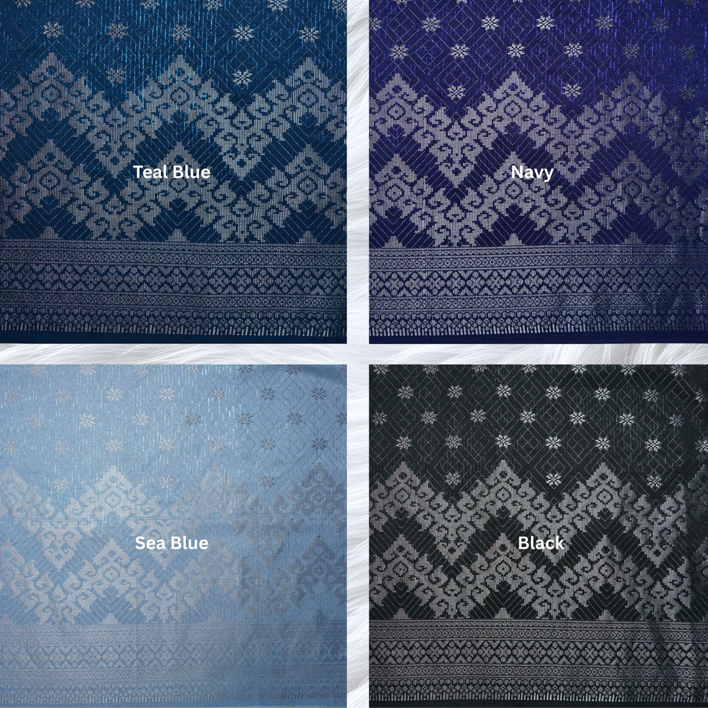 KAMDAR Songket Senja Raya Metallic Bidang 44" Open Meter (Kain Ela) - Ironless & Tak Jarang