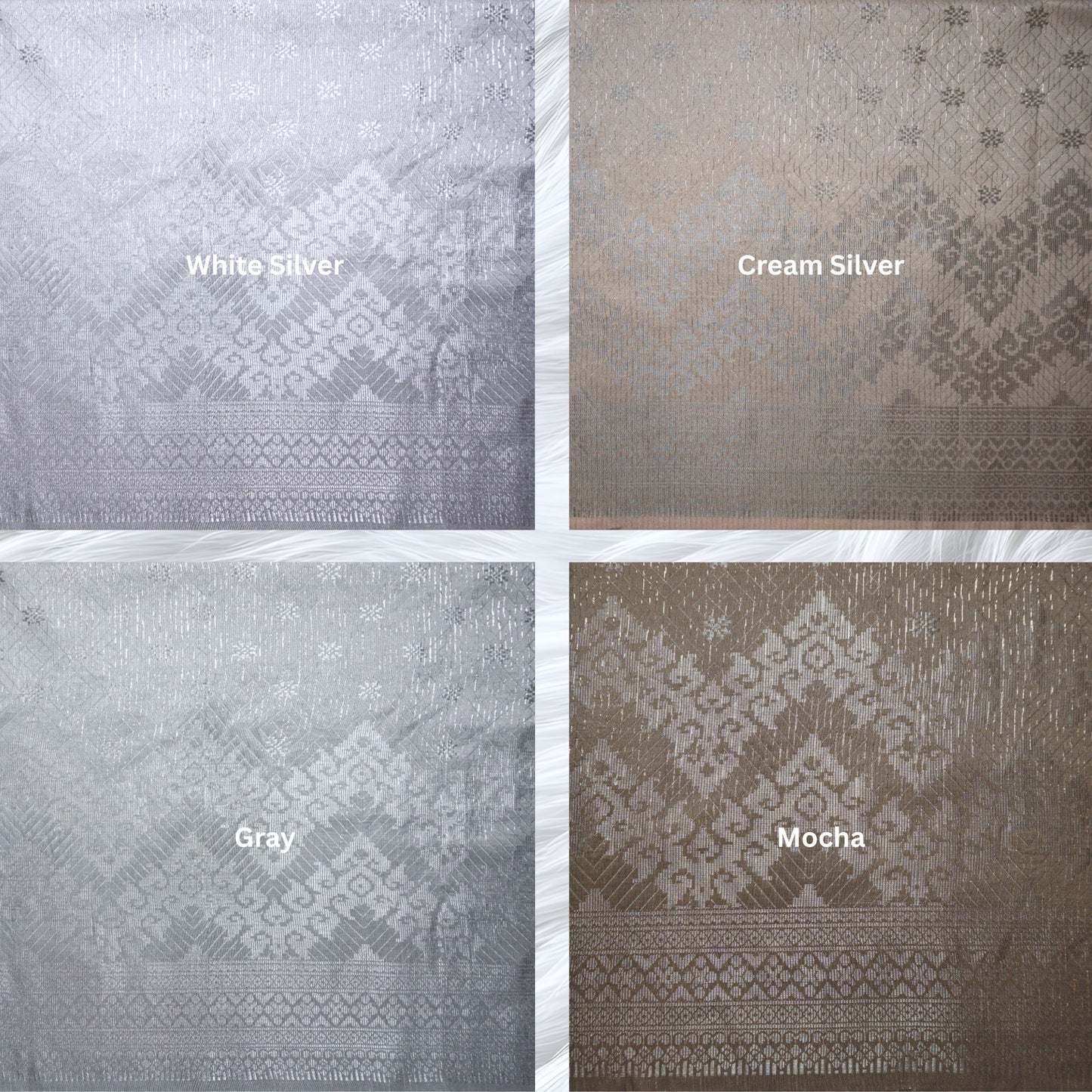 KAMDAR Songket Senja Raya Metallic Bidang 44" Open Meter (Kain Ela) - Ironless & Tak Jarang