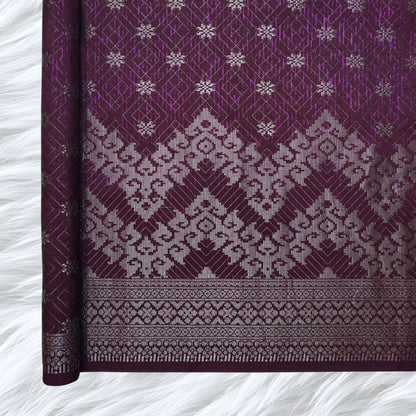 KAMDAR Songket Senja Raya Metallic Bidang 44" Open Meter (Kain Ela) - Ironless & Tak Jarang