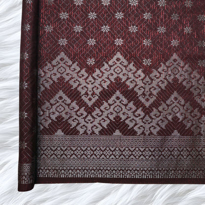 KAMDAR Songket Senja Raya Metallic Bidang 44" Open Meter (Kain Ela) - Ironless & Tak Jarang