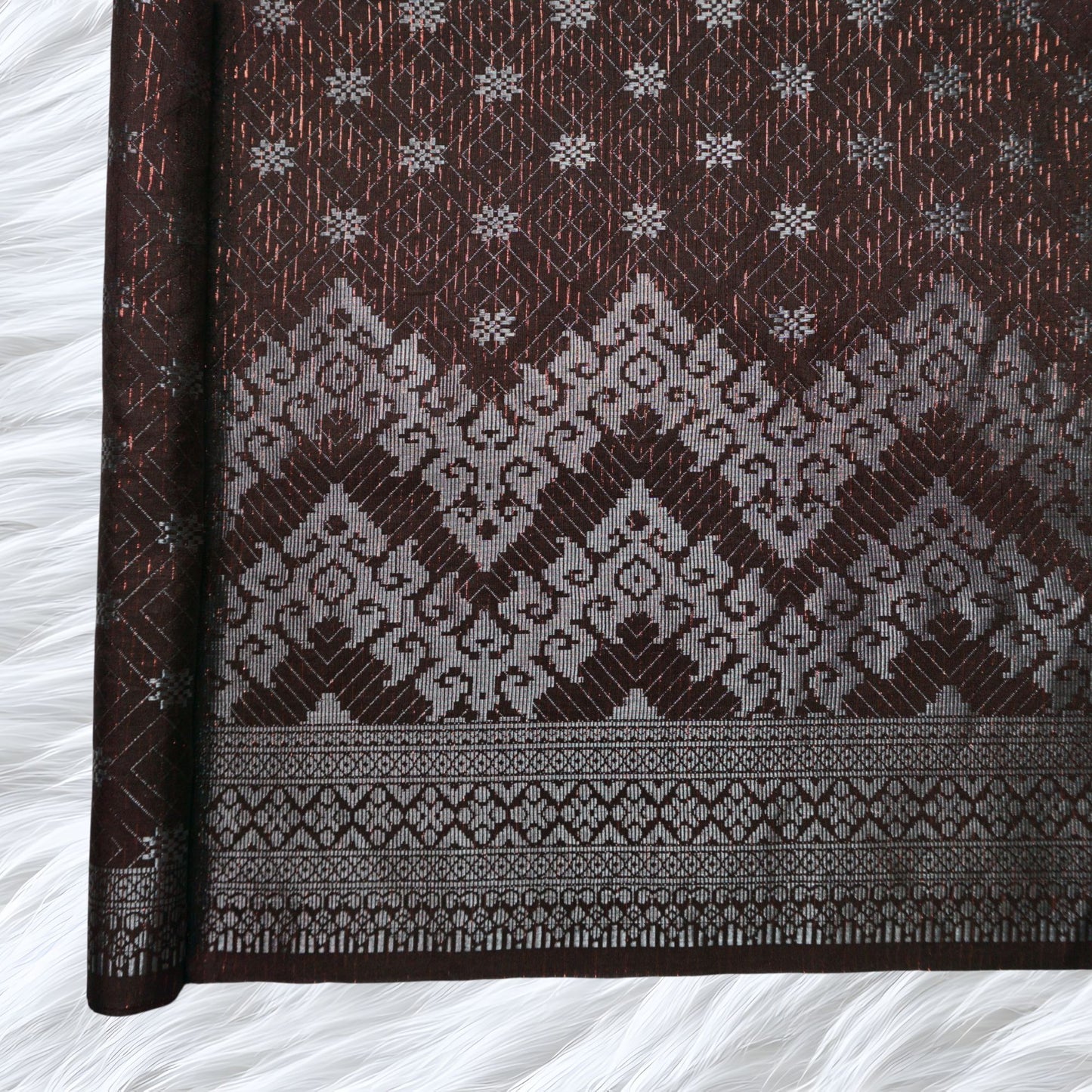 KAMDAR Songket Senja Raya Metallic Bidang 44" Open Meter (Kain Ela) - Ironless & Tak Jarang