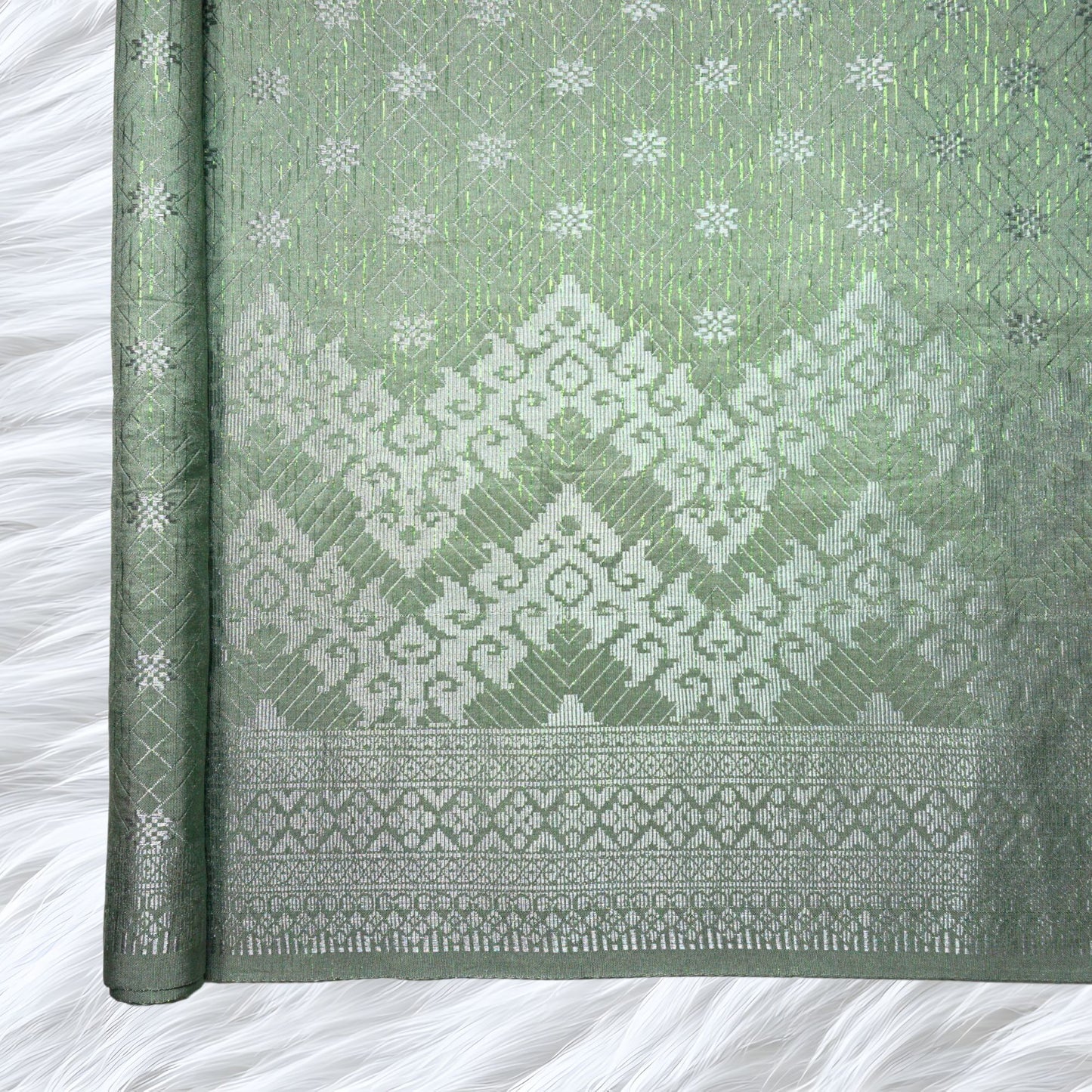 KAMDAR Songket Senja Raya Metallic Bidang 44" Open Meter (Kain Ela) - Ironless & Tak Jarang