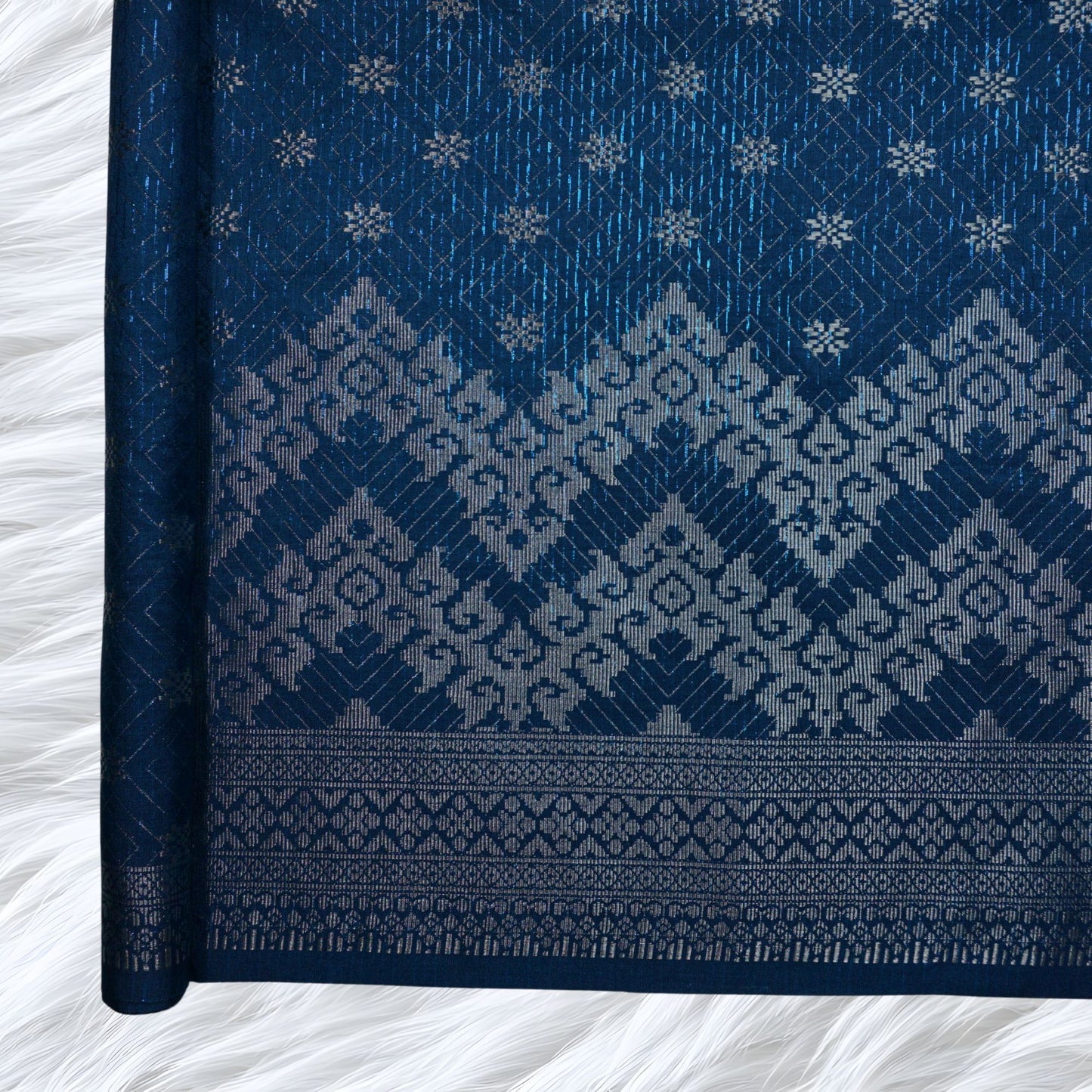 KAMDAR Songket Senja Raya Metallic Bidang 44" Open Meter (Kain Ela) - Ironless & Tak Jarang
