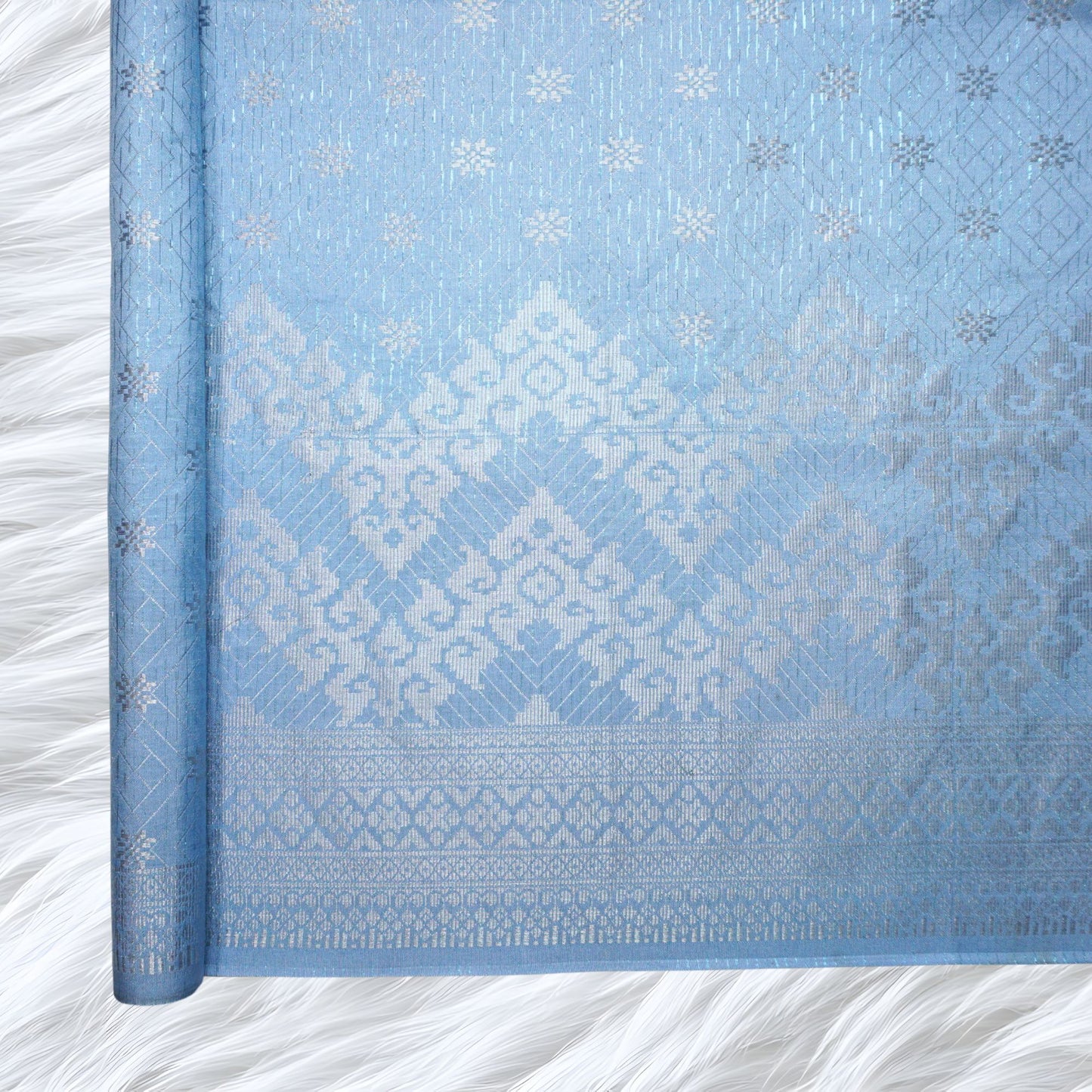 KAMDAR Songket Senja Raya Metallic Bidang 44" Open Meter (Kain Ela) - Ironless & Tak Jarang