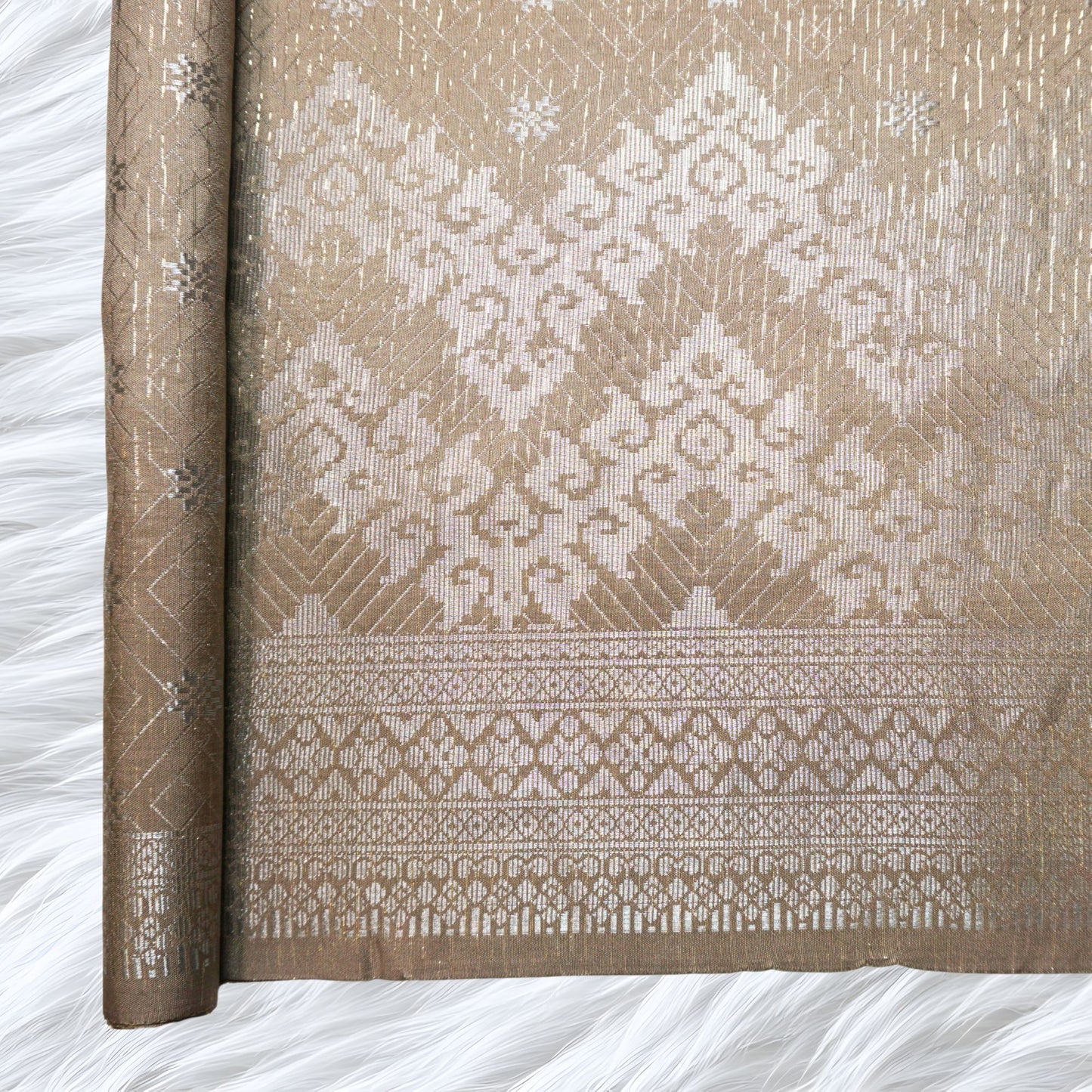 KAMDAR Songket Senja Raya Metallic Bidang 44" Open Meter (Kain Ela) - Ironless & Tak Jarang