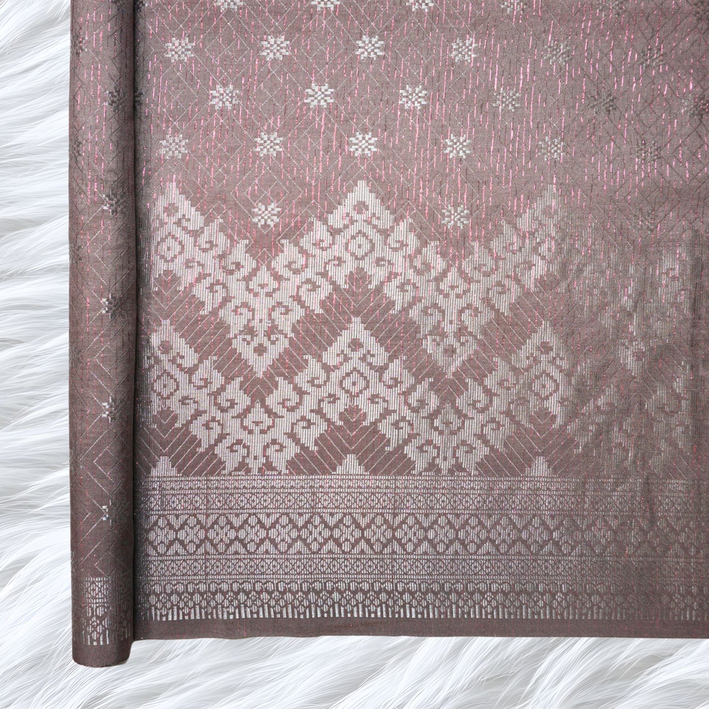KAMDAR Songket Senja Raya Metallic Bidang 44" Open Meter (Kain Ela) - Ironless & Tak Jarang