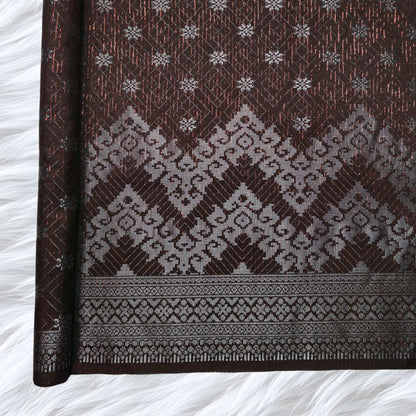 KAMDAR Songket Senja Raya Metallic Bidang 44" Open Meter (Kain Ela) - Ironless & Tak Jarang