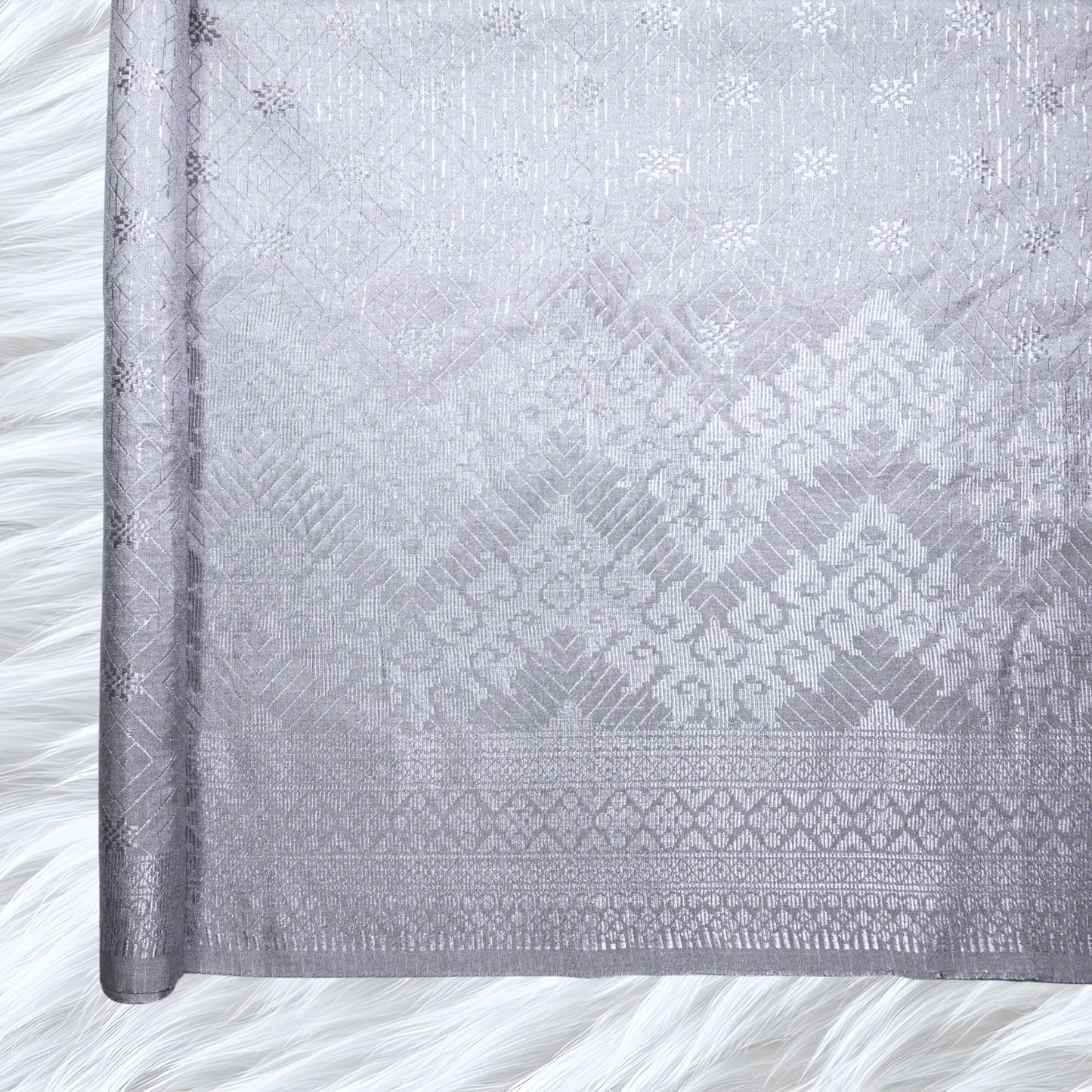 KAMDAR Songket Senja Raya Metallic Bidang 44" Open Meter (Kain Ela) - Ironless & Tak Jarang