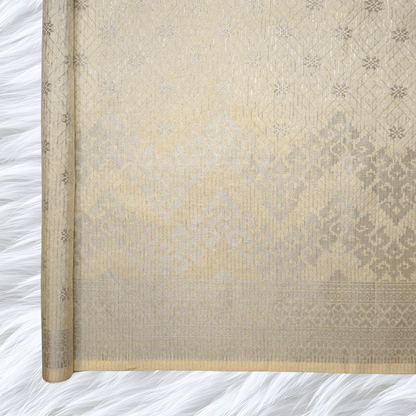 KAMDAR Songket Senja Raya Metallic Bidang 44" Open Meter (Kain Ela) - Ironless & Tak Jarang