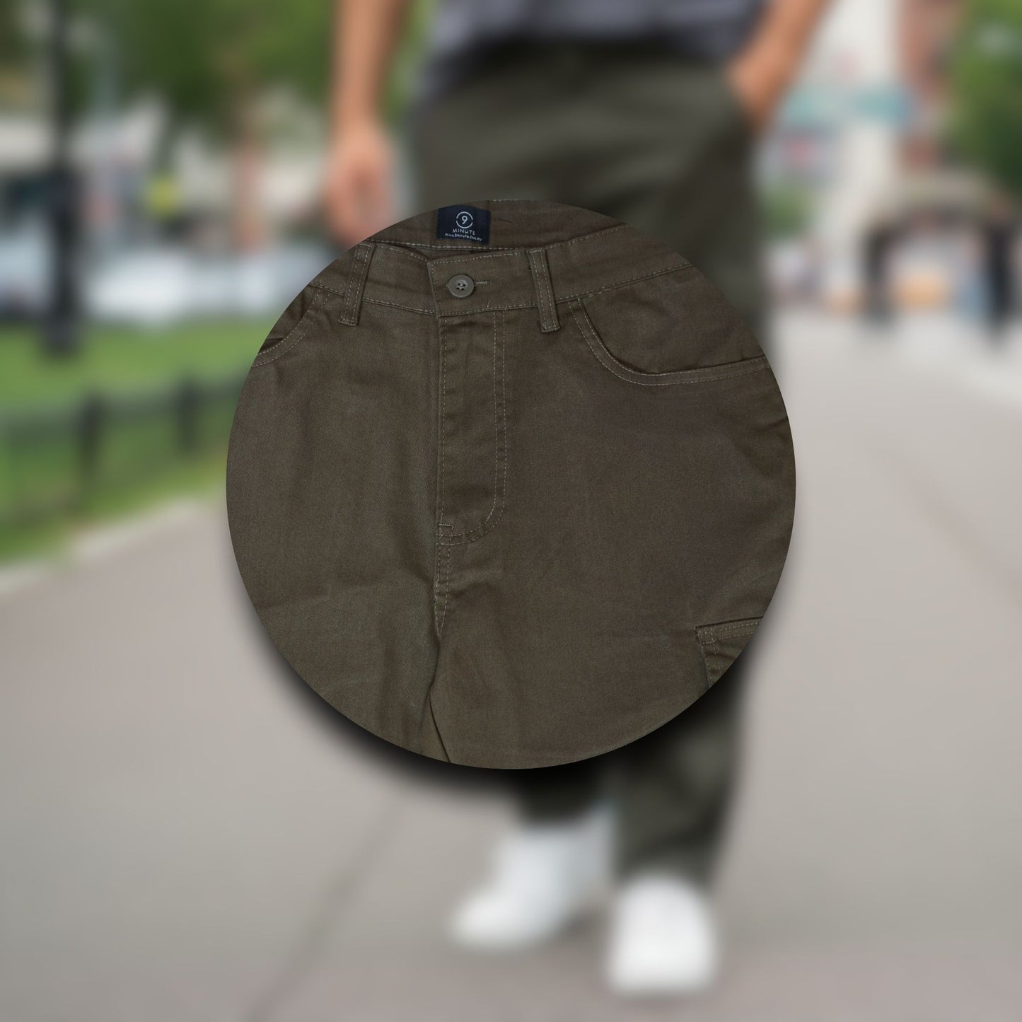 KAMDAR Men’s Straight Cargo Pants Plus Size - Breathable Stretchy Cotton Kargo Seluar