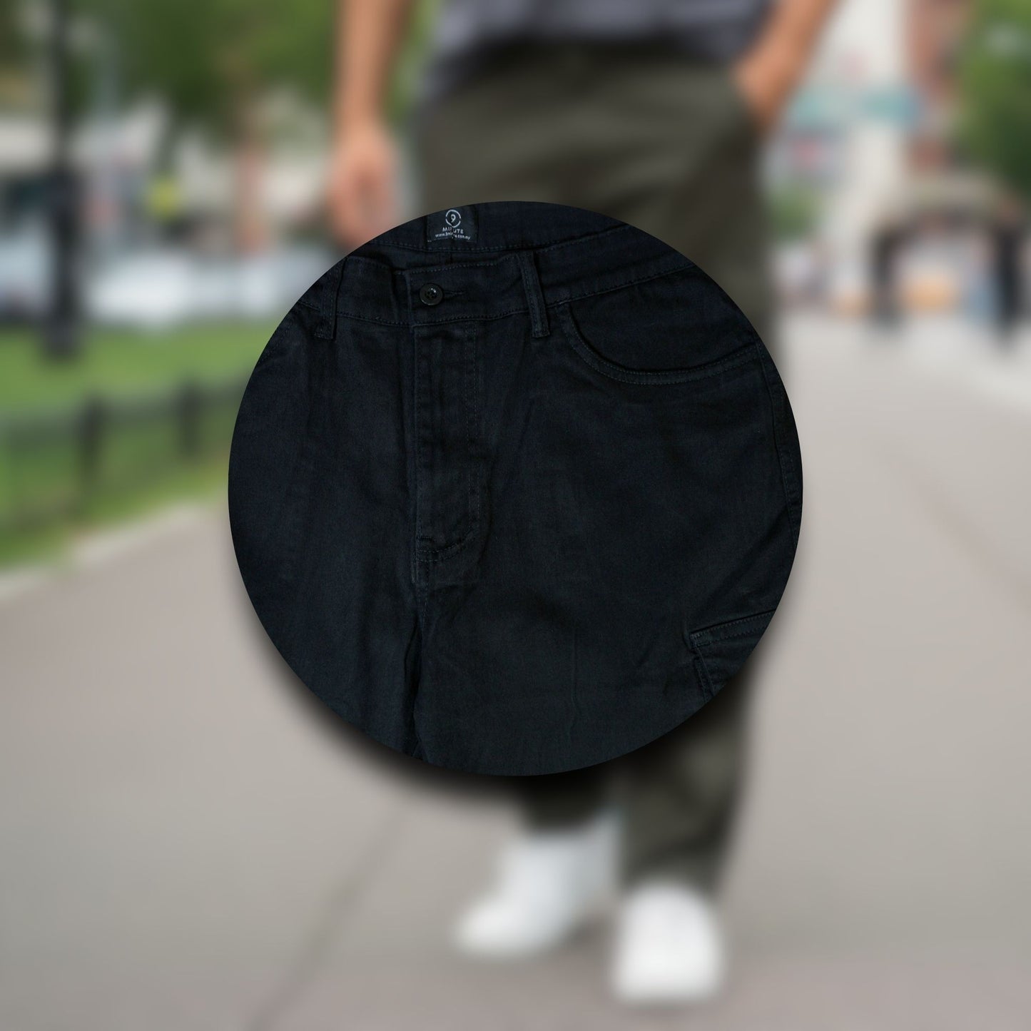 KAMDAR Men’s Straight Cargo Pants Plus Size - Breathable Stretchy Cotton Kargo Seluar