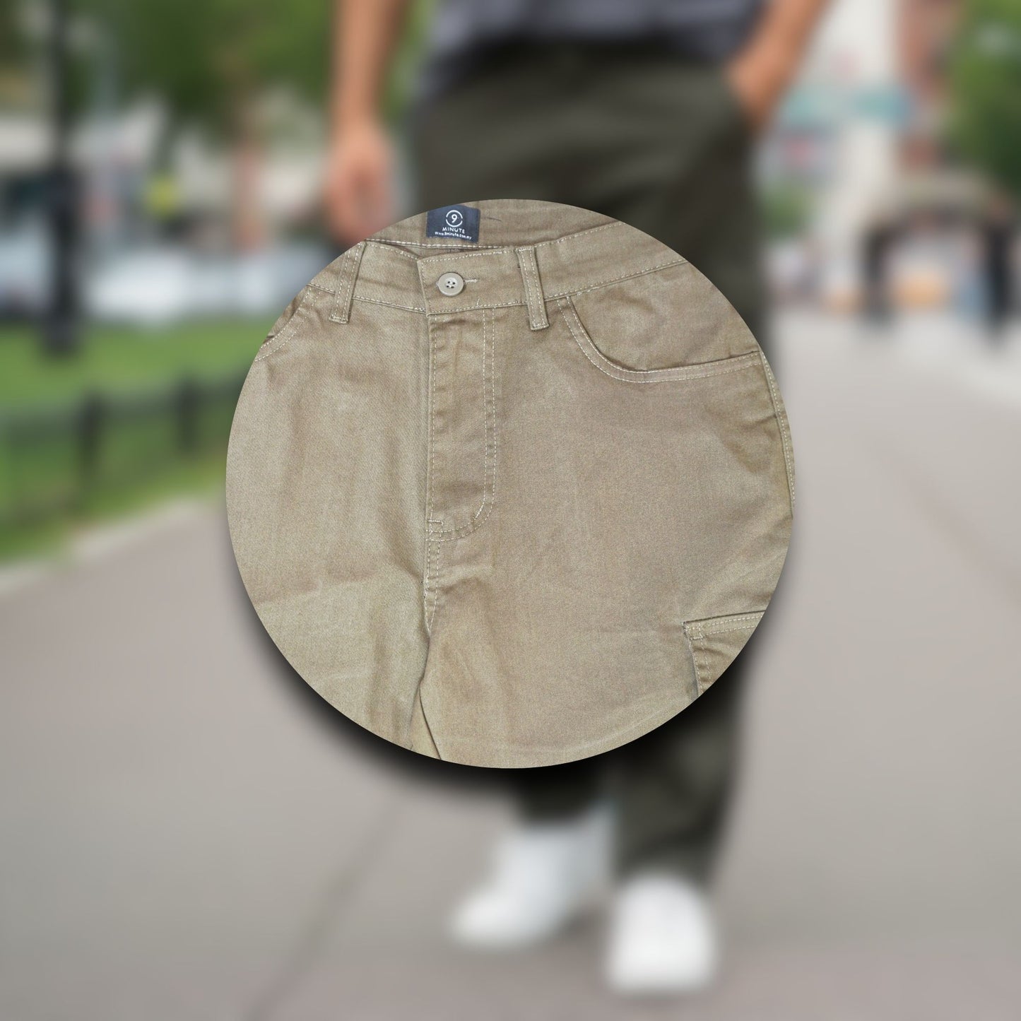 KAMDAR Men’s Straight Cargo Pants Plus Size - Breathable Stretchy Cotton Kargo Seluar