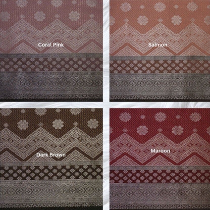 KAMDAR Songket Metallic Bidang 44" Open Meter (Kain Ela) - Ironless & Tak Jarang