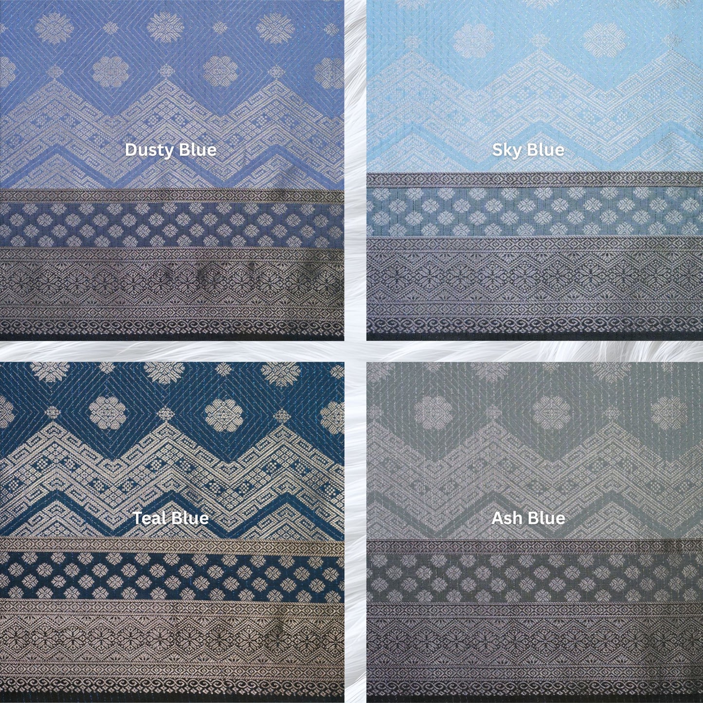 KAMDAR Songket Metallic Bidang 44" Open Meter (Kain Ela) - Ironless & Tak Jarang