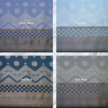 KAMDAR Songket Metallic Bidang 44" Open Meter (Kain Ela) - Ironless & Tak Jarang